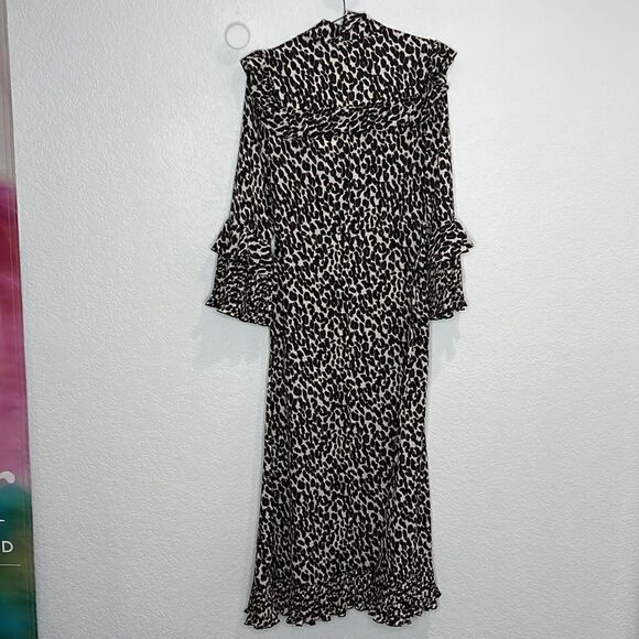 NWT La Double J Long Fancy Dress Leopard in Double Georgette Small - Picture 8 of 16